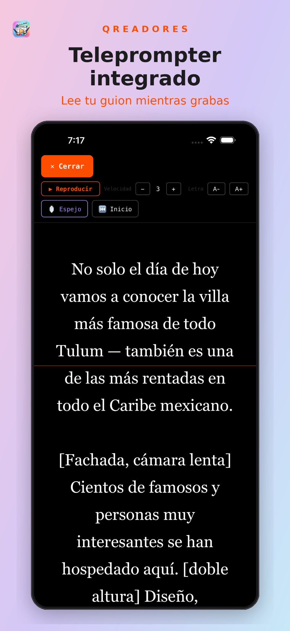 Qreadores — Teleprompter