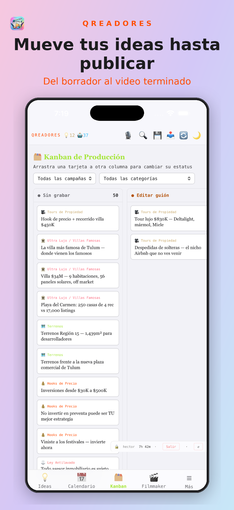 Qreadores — Kanban