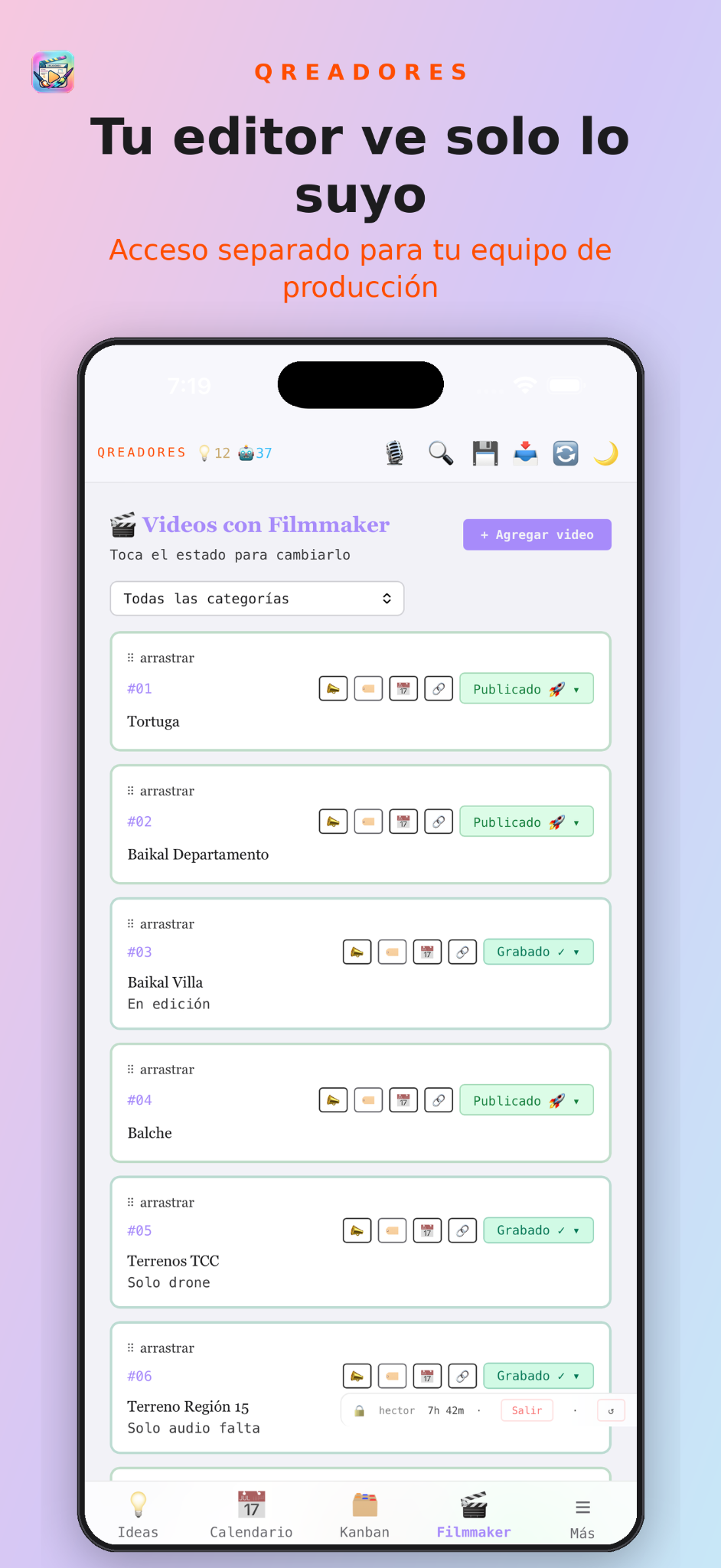 Qreadores — Filmmaker